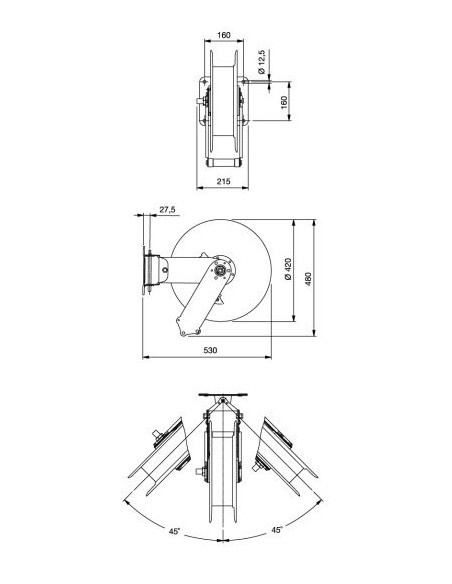 Zwijacz węża seria 212 Roll Profi Open wąż gumowy fi10mm, L16 2 m,20 bar, in1/2GZ out3/8GZ | Pneumatyka | Eshop Dopak | Wszystko