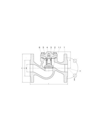 Zawór zwrotny grzybkowy Zetkama fig. 287 DN100 PN16 żeliwo szare EN-GJL-250 wyk. 31 | Hydraulika | Eshop Dopak | Wszystko dla Pr