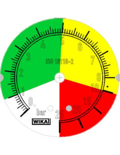 Manometr glic. 213.53 Wika G1/4B tylny, 63mm Kolor. pola 1...5...10...25 bar do opryskiwaczy | Przyrządy Pomiarowe | Eshop Dopak