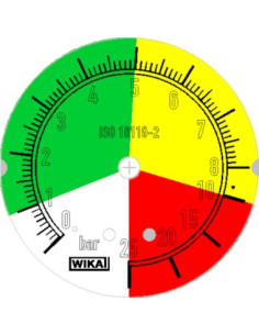 Manometr glic. 213.53 Wika G1/4B dolny, 63mm Kolor. pola 0...1...5...10...25bar do opryskiwaczy | Przyrządy Pomiarowe | Eshop Do