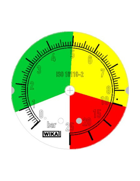Manometr glic. 213.53 Wika G1/4B dolny, 63mm Kolor. pola 0...1...5...10...25bar do opryskiwaczy | Przyrządy Pomiarowe | Eshop Do