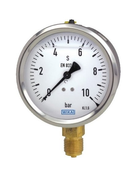 Manometr glic. 213.53 Wika G1/4B dolny, 63mm Kolor. pola 0...1...5...10...25bar do opryskiwaczy | Przyrządy Pomiarowe | Eshop Do
