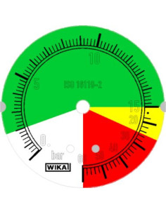 Manometr glic. 213.53 Wika G1/4B dolny, 63mm Kolor. pola 2...15...25...60 bar do opryskiwaczy | Przyrządy Pomiarowe | Eshop Dopa
