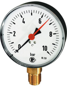Manometr standardowy radialny 0-0,6MPa model111.10 G1/2, 100mm, kl.1,6, markowa wskazówka | Przyrządy Pomiarowe | Eshop Dopak | 
