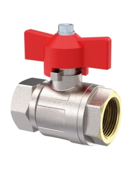 Zawór kulowy mosieżny G 3/8' WW 50Bar czerwona rączka motylkowa | Hydraulika | Eshop Dopak | Wszystko dla Przemysłu