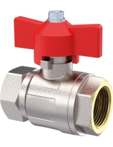Zawór kulowy mosiężny G 1/2' WW 50Bar czerwona rączka motylkowa | Hydraulika | Eshop Dopak | Wszystko dla Przemysłu