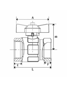 Zawór kulowy mosiężny G 1/2' WW 50Bar czerwona rączka motylkowa | Hydraulika | Eshop Dopak | Wszystko dla Przemysłu 2