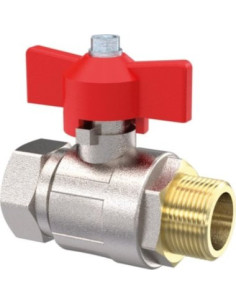 Zawór kulowy mosiężny G 1/4' WZ 50Bar czerwona rączka motylkowa | Hydraulika | Eshop Dopak | Wszystko dla Przemysłu