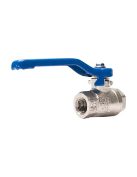 Zawór kulowy gwintowany G 1/4 PTFE WW PN 25bar mosiądz niklowany rączka niebieska stal | Hydraulika | Eshop Dopak | Wszystko dla