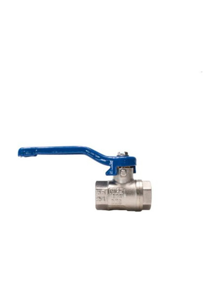 Zawór kulowy gwintowany G 3/8 PTFE WW PN 25bar mosiądz niklowany rączka niebieska stal | Hydraulika | Eshop Dopak | Wszystko dla