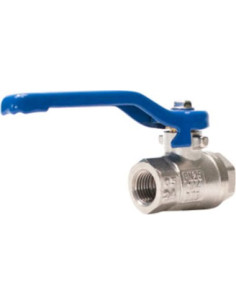Zawór kulowy gwintowany G 3/8 PTFE WW PN 25bar mosiądz niklowany rączka niebieska stal | Hydraulika | Eshop Dopak | Wszystko dla 2