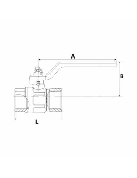 Zawór kulowy gwintowany G 1/2 PTFE WW PN 25bar mosiądz niklowany rączka niebieska stal | Hydraulika | Eshop Dopak | Wszystko dla