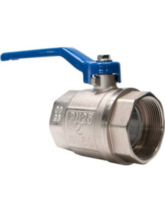 Zawór kulowy gwintowany G 3/4 PTFE WW PN 25bar mosiądz niklowany rączka niebieska stal | Hydraulika | Eshop Dopak | Wszystko dla 2