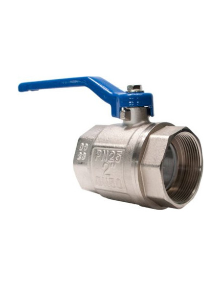 Zawór kulowy gwintowany G 3/4 PTFE WW PN 25bar mosiądz niklowany rączka niebieska stal | Hydraulika | Eshop Dopak | Wszystko dla