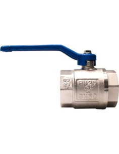 Zawór kulowy gwintowany G 1 1/2 PTFE WW PN 25bar mosiądz niklowany rączka niebieska stal | Hydraulika | Eshop Dopak | Wszystko d