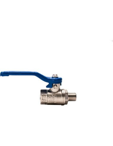Zawór kulowy gwintowany G 1/4 PTFE WZ PN 25bar mosiądz niklowany rączka niebieska stal | Hydraulika | Eshop Dopak | Wszystko dla
