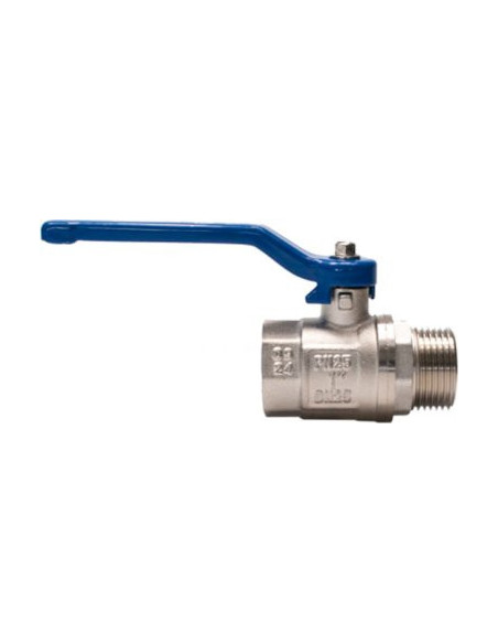 Zawór kulowy gwintowany G 3/4 PTFE WZ PN 25bar mosiądz niklowany rączka niebieska stal | Hydraulika | Eshop Dopak | Wszystko dla