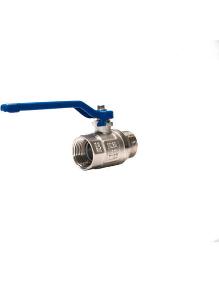 Zawór kulowy gwintowany G 3/4 PTFE WZ PN 25bar mosiądz niklowany rączka niebieska stal | Hydraulika | Eshop Dopak | Wszystko dla