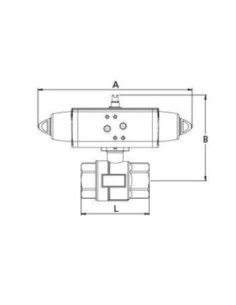 Zawór kulowy mosieżny Rp 1 1/2" PN16 z napędem pneumatycznym OMAL DG100H008 | Hydraulika | Eshop Dopak | Wszystko dla Przemysłu 2