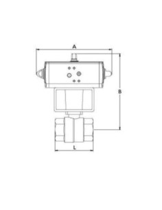 Zawór kulowy nierdzewny Rp 3/8 PN100 z napędem pneumatycznym OMAL DG400H003 | Hydraulika | Eshop Dopak | Wszystko dla Przemysłu 2