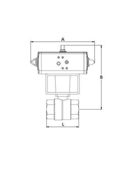 Zawór kulowy nierdzewny Rp 3/8 PN100 z napędem pneumatycznym OMAL DG400H003 | Hydraulika | Eshop Dopak | Wszystko dla Przemysłu