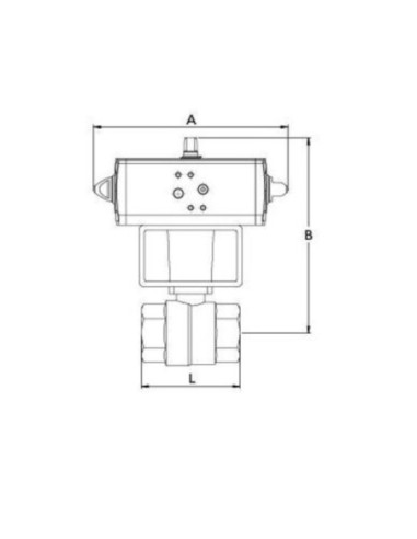 Zawór kulowy nierdzewny Rp 2" PN40 z napędem pneumatycznym OMAL DG400H009 | Hydraulika | Eshop Dopak | Wszystko dla Przemysłu