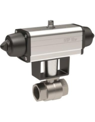 Zawór kulowy nierdzewny Rp 3/4 PN100 z napędem pneumatycznym NC powrót sprężyną OMAL SG400H005 | Hydraulika | Eshop Dopak | Wszy