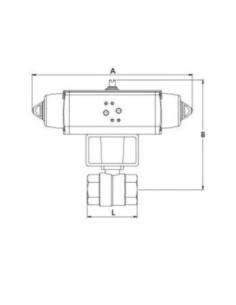Zawór kulowy nierdzewny Rp 3/4 PN100 z napędem pneumatycznym NC powrót sprężyną OMAL SG400H005 | Hydraulika | Eshop Dopak | Wszy 2