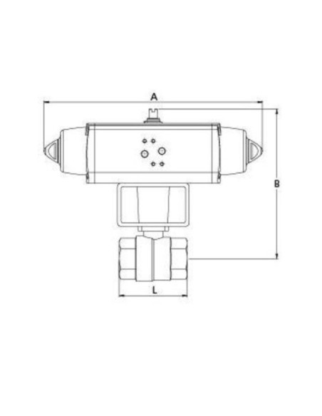 Zawór kulowy nierdzewny Rp 1" PN100 z napędem pneumatycznym NC powrót sprężyną OMAL SG400H006 | Hydraulika | Eshop Dopak | Wszys