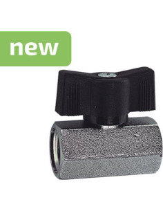 Mini zawór kulowy mosiądz niklowany G 1/4 WW piaskowany uchwyt motylowy PN10 | Hydraulika | Eshop Dopak | Wszystko dla Przemysłu