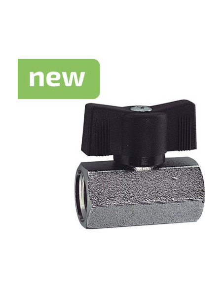Mini zawór kulowy mosiądz niklowany G 1/2 WW piaskowany uchwyt motylowy PN10 | Hydraulika | Eshop Dopak | Wszystko dla Przemysłu