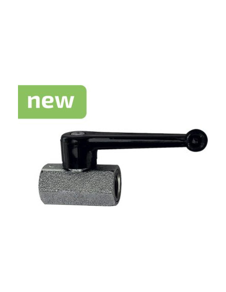 Mini zawór kulowy mosiądz niklowany G 3/8 WW piaskowany długa dźwignia PN10 | Hydraulika | Eshop Dopak | Wszystko dla Przemysłu