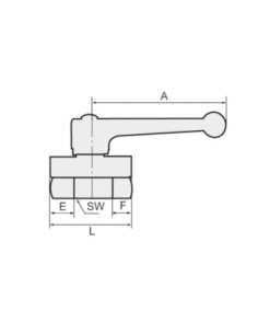 Mini zawór kulowy mosiądz niklowany G 1/2 WW piaskowany długa dźwignia PN10 | Hydraulika | Eshop Dopak | Wszystko dla Przemysłu 2