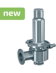 Higieniczny kątowy zawór bezpieczeństwa, DN 20 Potw1,5 bar, stal nierdzewna, z mieszkiem, FKM | Hydraulika | Eshop Dopak | Wszys
