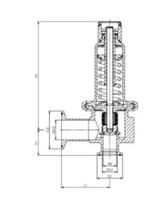 Higieniczny kątowy zawór bezpieczeństwa, DN 20 Potw11 bar, stal nierdzewna, z mieszkiem, FKM | Hydraulika | Eshop Dopak | Wszyst 2