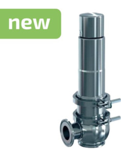 Higieniczny kątowy zawór bezpieczeństwa, DN 25 Potw3,5 bar, stal nierdzewna, z mieszkiem, EPDM | Hydraulika | Eshop Dopak | Wszy