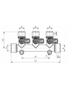 Kolektor Ghilux 3/8" z 3 zaworami kulowymi 1/4" | Hydraulika | Eshop Dopak | Wszystko dla Przemysłu 2