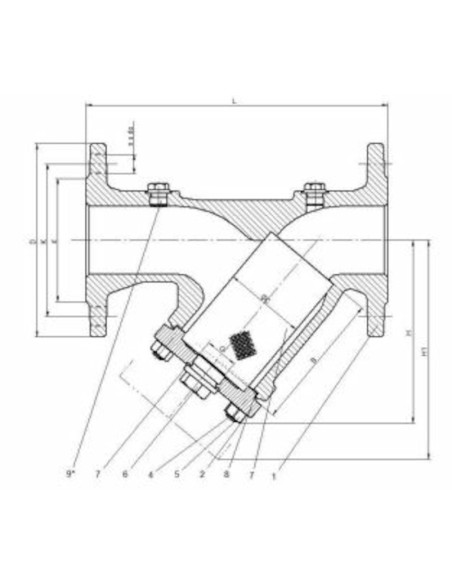 Filtr siatkowy Zetkama fig. 821 DN25 PN16  żeliwo szare EN-GJL-250 wyk. 50 | Filtry | Eshop Dopak |Wszystko dla Przemysłu