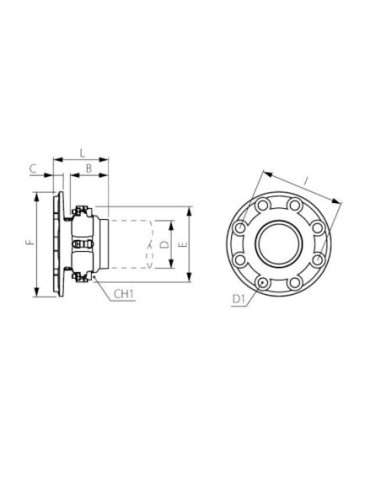 Proste złącze kołnierzowe fi80 UNI EN 1092- 4 PN16, Infinity, aluminium | Pneumatyka | Eshop Dopak | Wszystko dla Przemysłu
