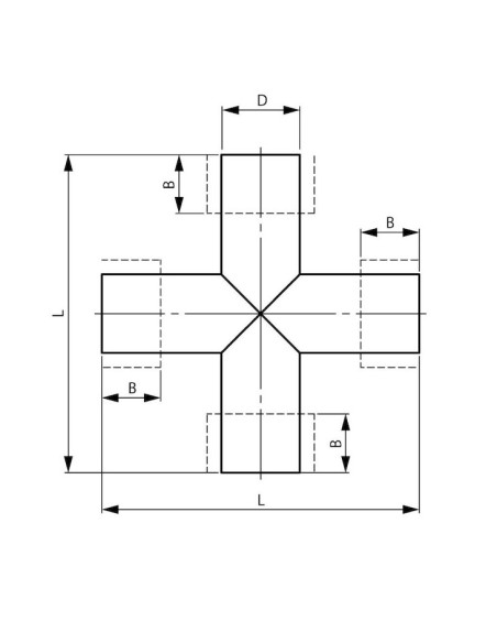 Czwórnik, fi 40, Infinity, aluminium | Pneumatyka | Eshop Dopak | Wszystko dla Przemysłu