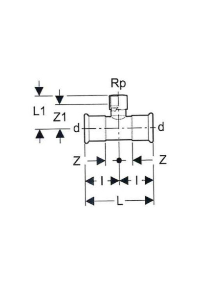 Trójnik fi42x3/4''GWx42, 90 stopni, C-STAHL-M, 90 stopni, stal węglowa, EFFEBI-PRESS | Pneumatyka | Eshop Dopak | Wszystko dla P