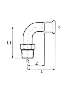 Kolano fi22x3/4'' GZ, 90 stopni, C-STAHL-M, stal węglowa, EFFEBI-PRESS | Pneumatyka | Eshop Dopak | Wszystko dla Przemysłu 2