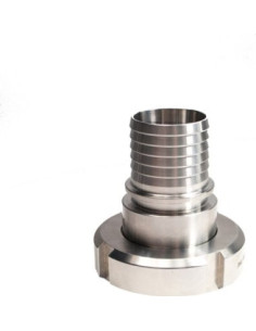 Końcówka DIN 11851 z nakrętką, DN65, GW RD95x1/6" ogon karbowany, pod obejmę skorupową, AISI 316/304 | Przewody i Złącza | Eshop