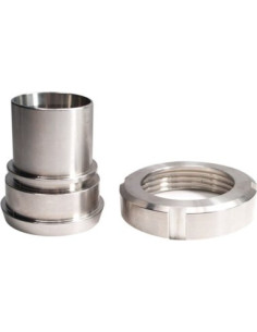 Końcówka DIN 11851 z nakrętką, DN15, GW RD34x1/8" ogon gładki, pod obejmę skorupową, AISI 316/304 | Przewody i Złącza | Eshop Do 2