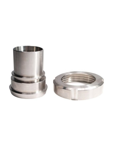 Końcówka DIN 11851 z nakrętką, DN20, GW RD44x1/6" ogon gładki, pod obejmę skorupową, AISI 316/304 | Przewody i Złącza | Eshop Do