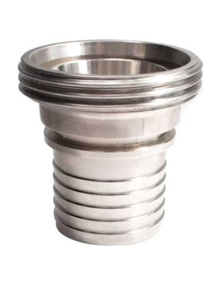Końcówka DIN 11851, DN100, GZ RD130x1/4" ogon karbowany, pod obejmę skorupową, AISI 316 | Przewody i Złącza | Eshop Dopak | Wszy