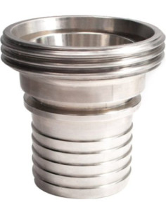 Końcówka DIN 11851, DN40, GZ RD65x1/6" ogon karbowany, pod obejmę skorupową, AISI 316 | Przewody i Złącza | Eshop Dopak | Wszyst