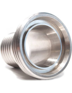 Końcówka DIN 11851, DN40, GZ RD65x1/6" ogon karbowany, pod obejmę skorupową, AISI 316 | Przewody i Złącza | Eshop Dopak | Wszyst 2