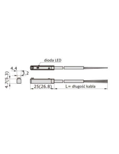 DMSG-050 Czujnik położenia tłoka 2-przew ,kabel 5m | Pneumatyka | Eshop Dopak | Wszystko dla Przemysłu