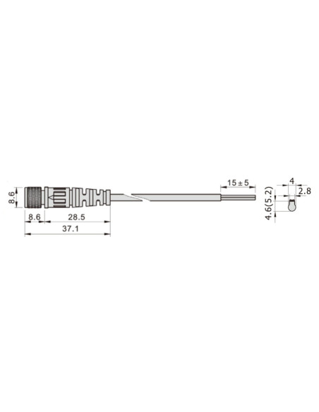 DMSH-M08 Czujnik położenia tłoka 2-przew ,kabel 0,5mb zakończony wtykiem M8 | Pneumatyka | Eshop Dopak | Wszystko dla Przemysłu